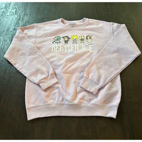 Beetlejuice Chibi Lavender Girls Sweatshirt - Picture 1 of 2